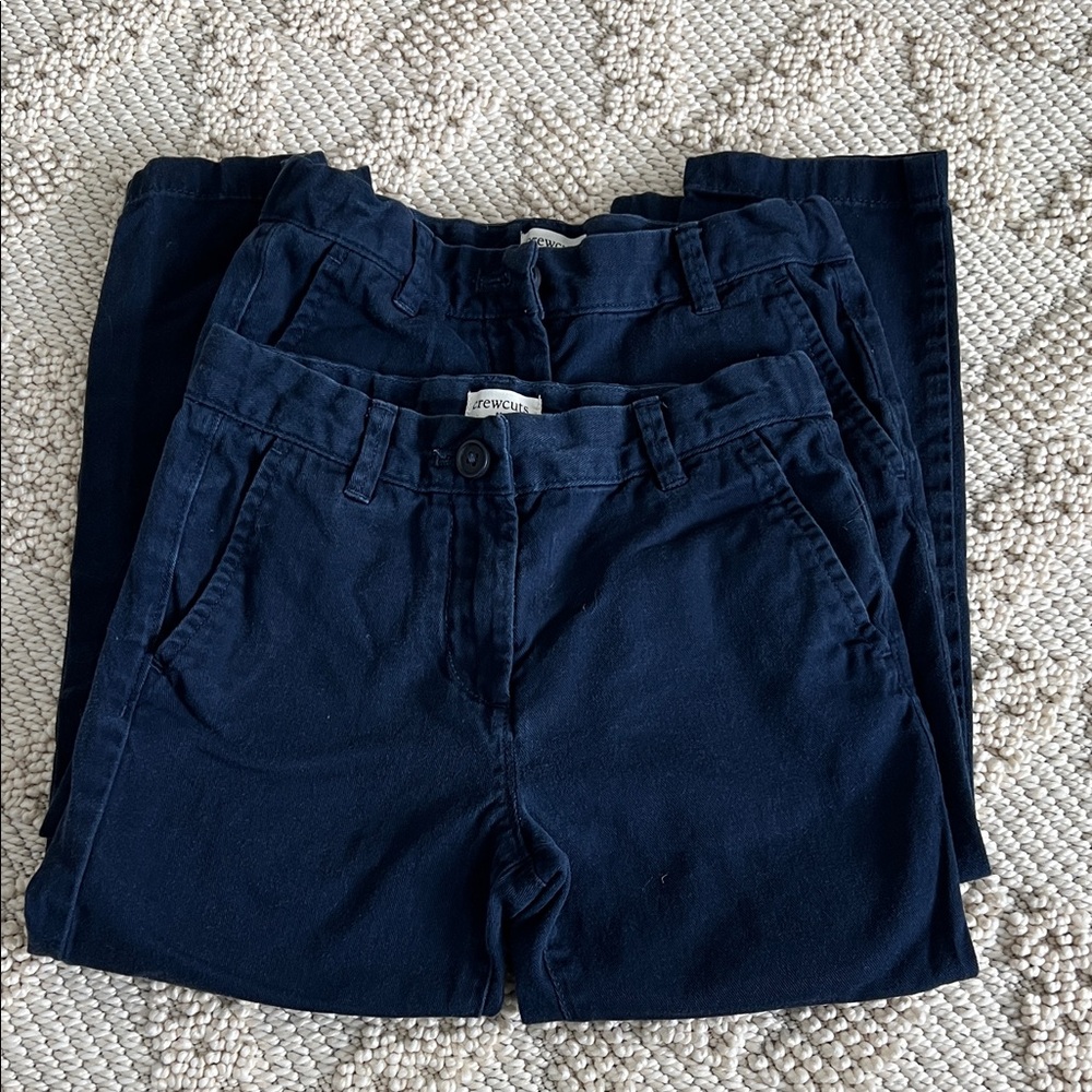 2 pair Crewcuts dark blue uniform pants size 6T
